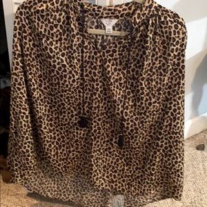 Cheetah print blouse